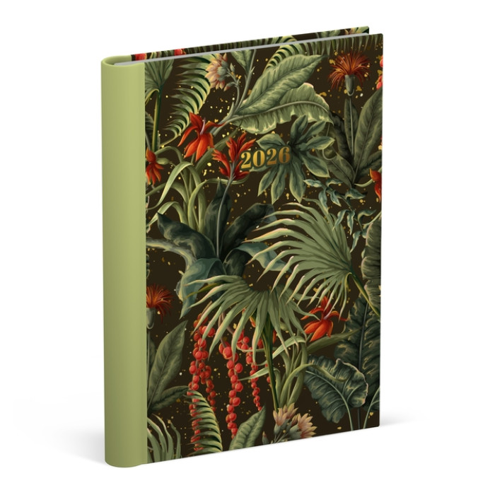 Agenda 2026 Lannoo 120x160 Botanic 7dagen/2pagina's zwart groen