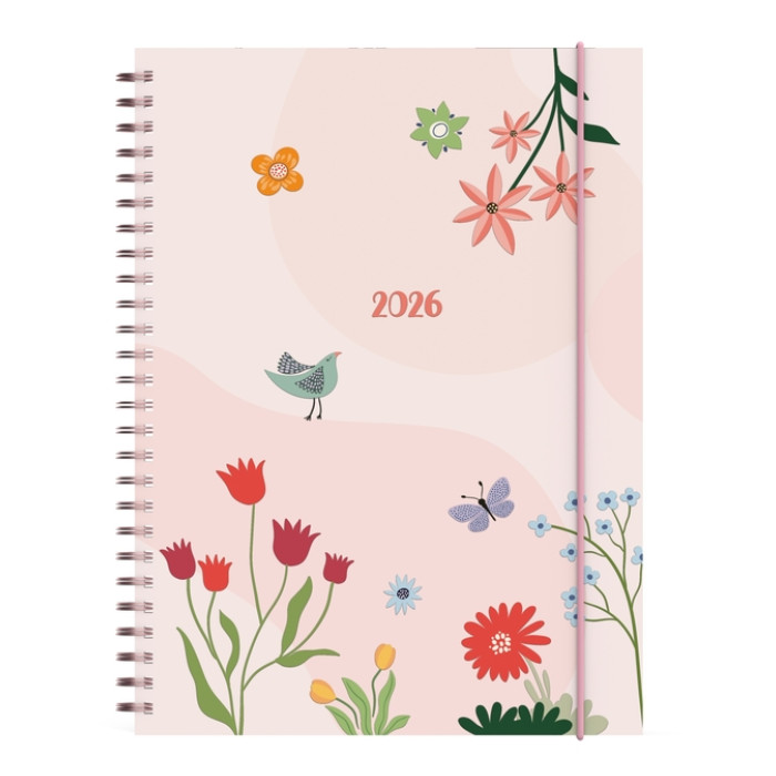 Agenda 2026 Lannoo bureau 170x230 Fragile 7dagen/2pagina's roze
