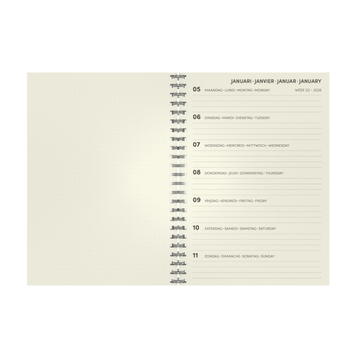 Familiekalender 2026 Lannoo A5 Bubblicious 7d/2p lila