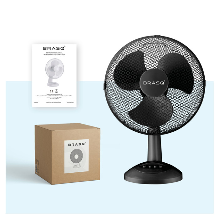 Tafelventilator BRASQ F400 Ø 30cm zwart