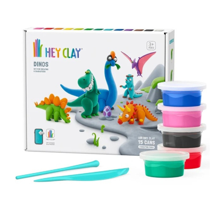 Klei Hey Clay dinos set à 15 delen