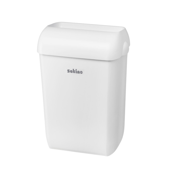 Afvalbak Satino open inworp 43 liter wit 332570
