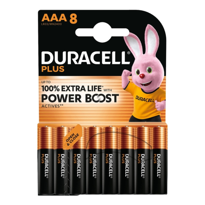 Batterij Duracell Plus Powerboost 8x AAA