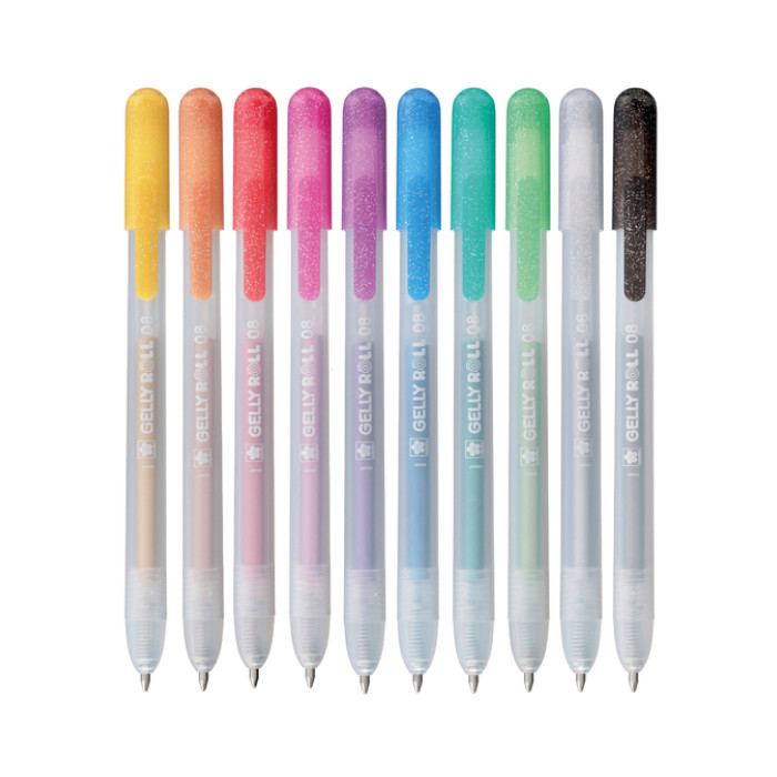 Gelschrijver Sakura Gelly Roll Metallic 08 klikfunctie set à 10 kleuren