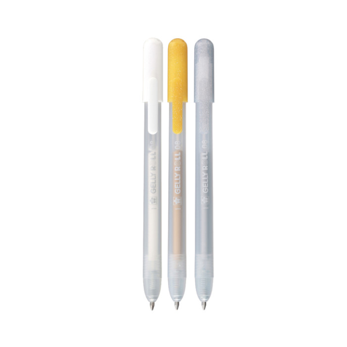 Gelschrijver Sakura Gelly Roll Special 08 klikfunctie set à 3 kleuren goud