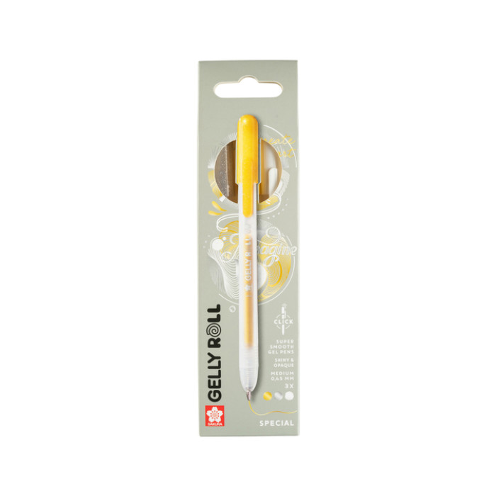 Gelschrijver Sakura Gelly Roll Special 08 klikfunctie set à 3 kleuren goud