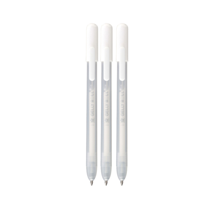 Gelschrijver Sakura Gelly Roll Classic 08 klikfunctie set à 3 stuks wit