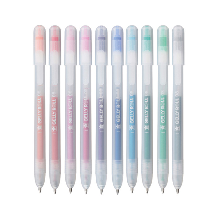 Gelschrijver Sakura Gelly Roll Stardust 08 klikfunctie set à 10 kleuren