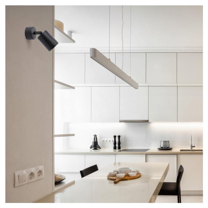 Plafondspot Integral Siena 1 spot IP20 GU10 zwart