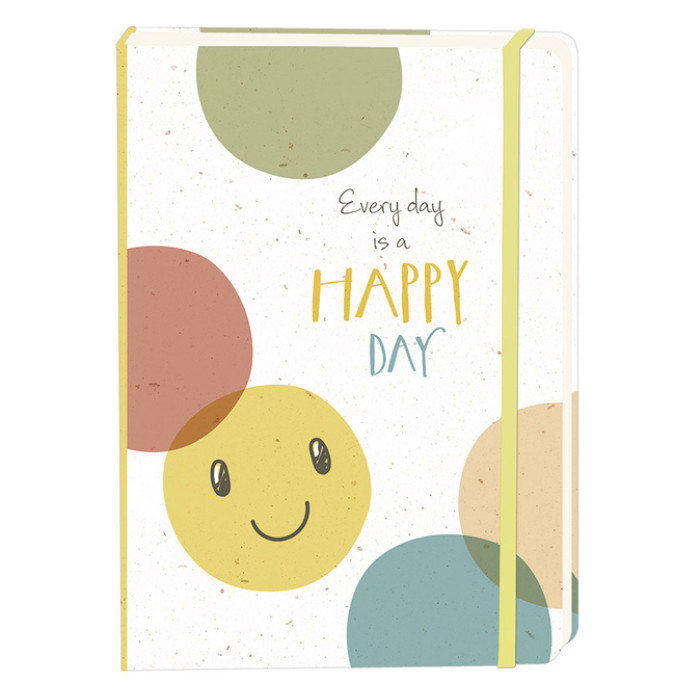 Notitieboek Smiley Happy Day A5 lijn 92 pagina's softcover