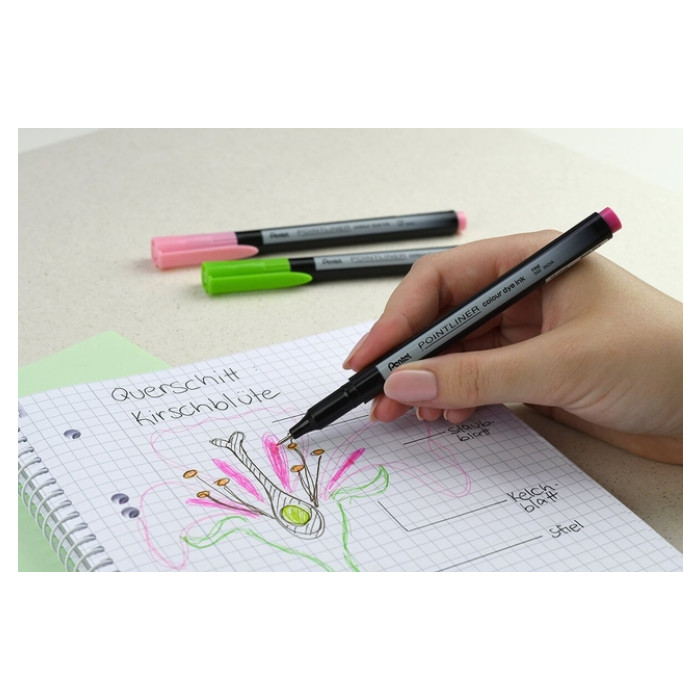 Fineliner Pentel Pointliner S40-A fijn zwart