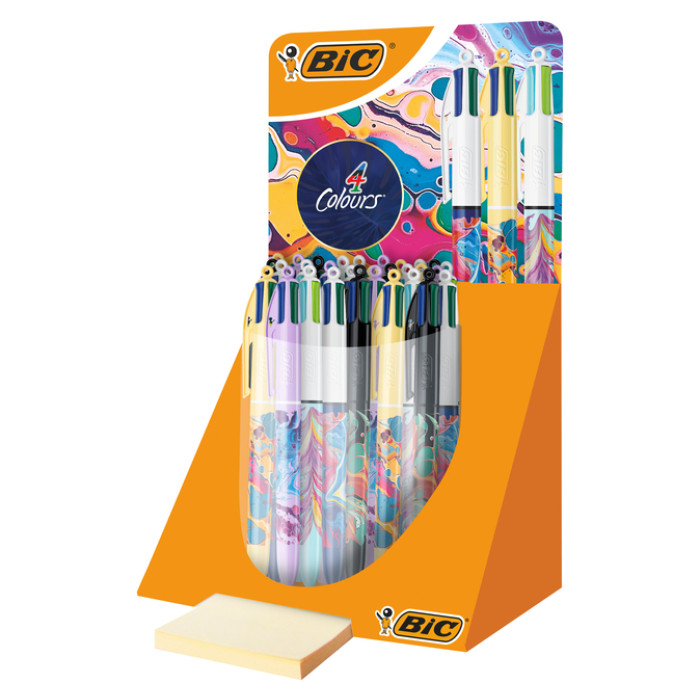 Balpen Bic 4kleuren medium Hydro ass