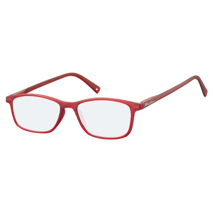 Bril  Montana +0.00 dpt blue light filter rood