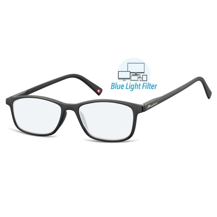 Leesbril  Montana +3.00 dpt blue light filter zwart