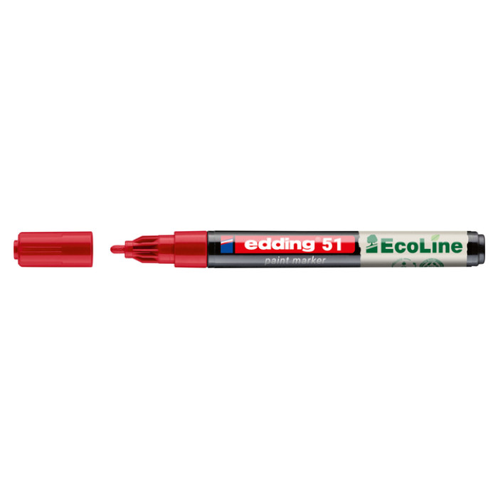 Paintmarker edding 51 EcoLine op waterbasis 1-2mm rood