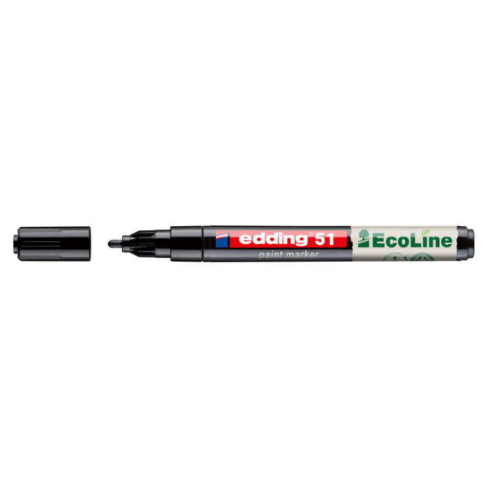 Paintmarker edding 51 EcoLine op waterbasis 1-2mm zwart