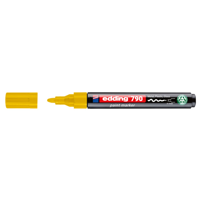 Paintmarker edding 790 op alcoholbasis 2-3mm geel