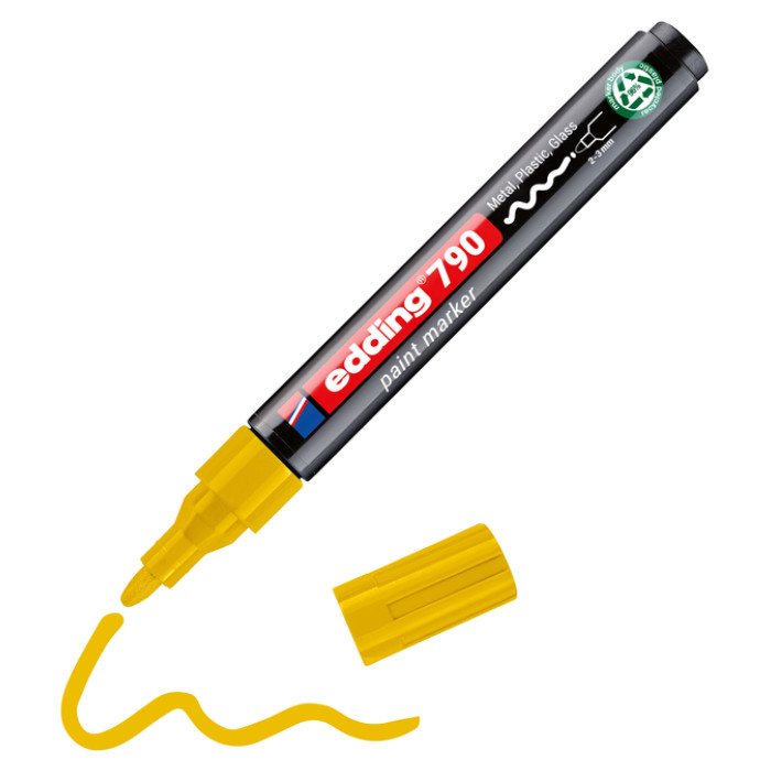 Paintmarker edding 790 op alcoholbasis 2-3mm geel