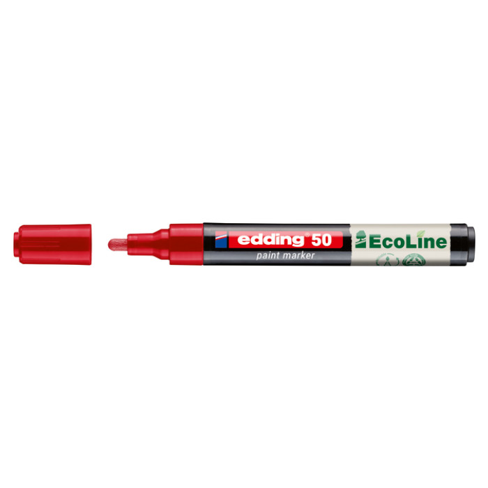 Paintmarker edding 50 EcoLine op waterbasis 2-3mm rood
