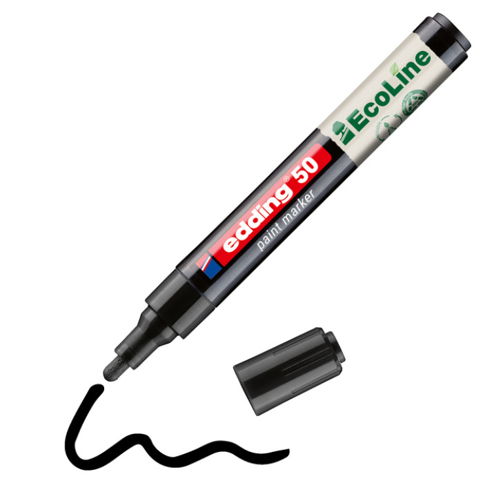 Paintmarker edding 50 EcoLine op waterbasis 2-3mm zwart