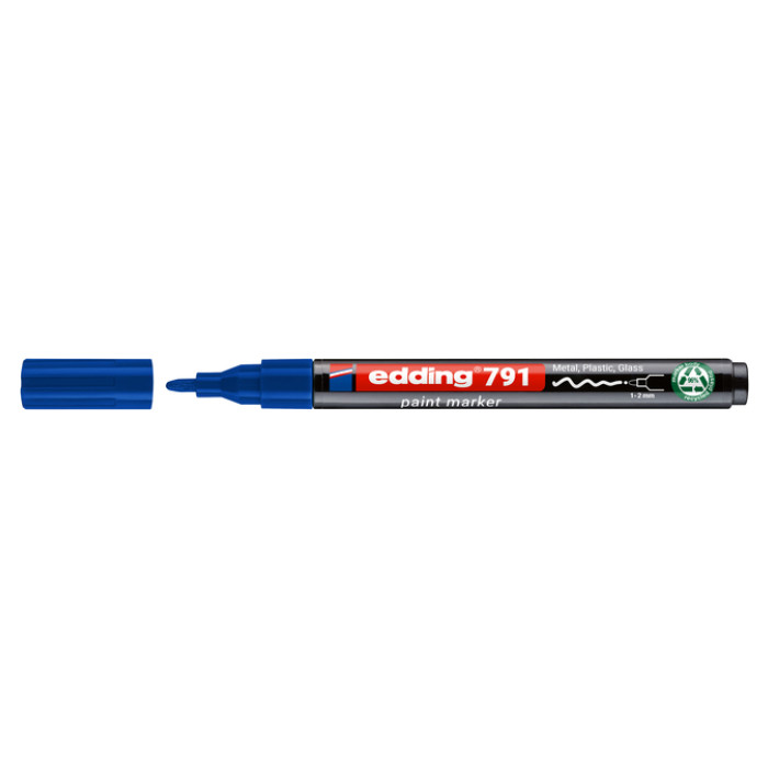 Paintmarker edding 791 op alcoholbasis 1-2mm blauw