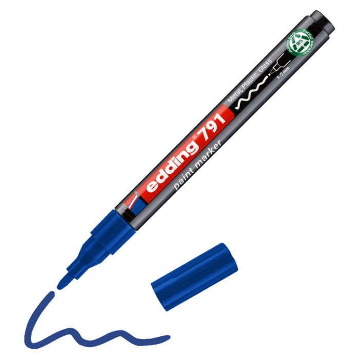 Paintmarker edding 791 op alcoholbasis 1-2mm blauw