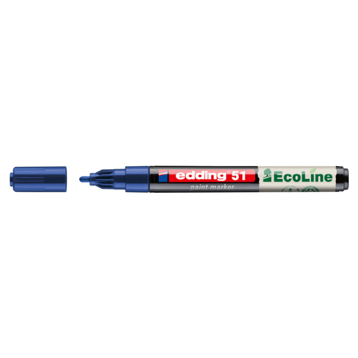 Paintmarker edding 51 EcoLine op waterbasis 1-2mm blauw