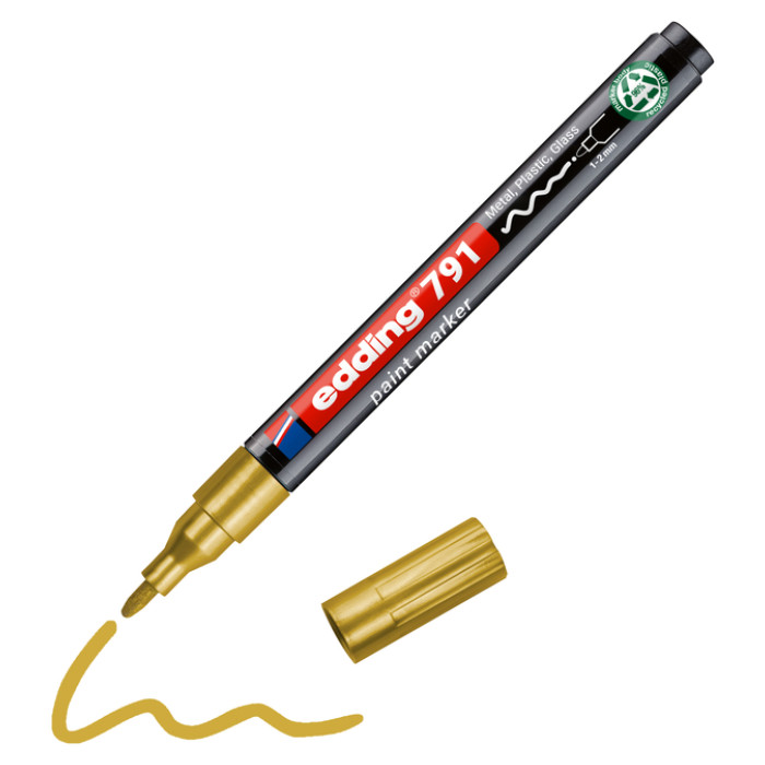 Paintmarker edding 791 op alcoholbasis 1-2mm goud