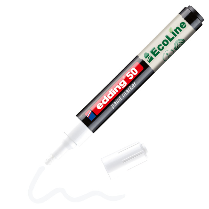 Paintmarker edding 50 EcoLine op waterbasis 2-3mm wit