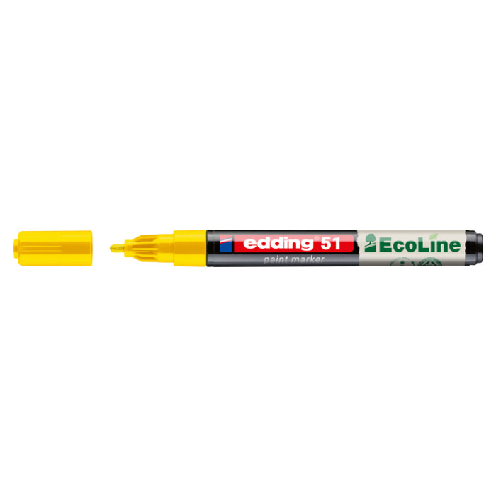 Paintmarker edding 51 EcoLine op waterbasis 1-2mm geel