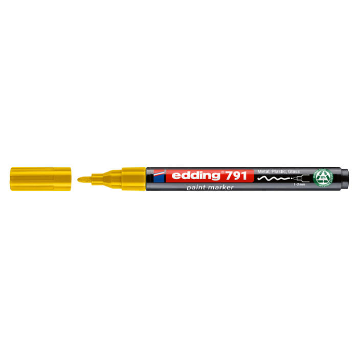 Paintmarker edding 791 op alcoholbasis 1-2mm geel