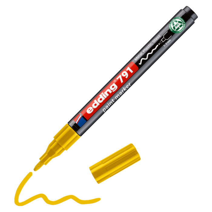 Paintmarker edding 791 op alcoholbasis 1-2mm geel