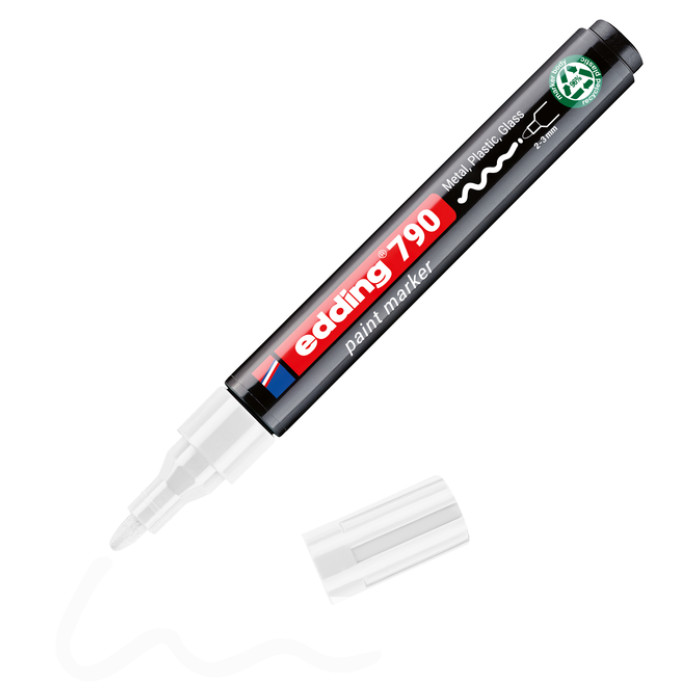 Paintmarker edding 790 op alcoholbasis 2-3mm wit
