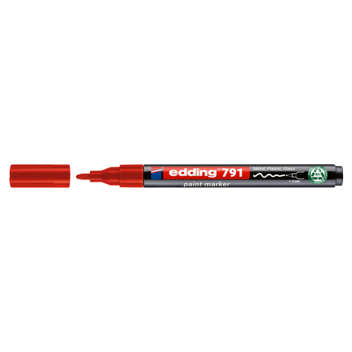 Paintmarker edding 791 op alcoholbasis 1-2mm rood
