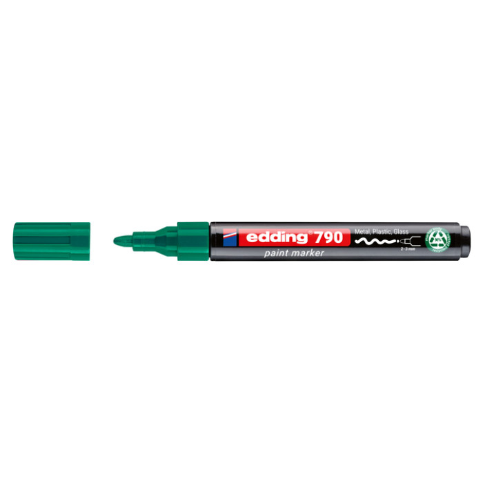 Paintmarker edding 790 op alcoholbasis 2-3mm groen