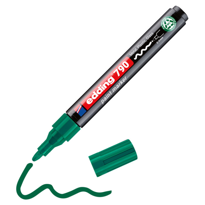 Paintmarker edding 790 op alcoholbasis 2-3mm groen