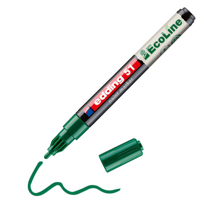 Paintmarker edding 51 EcoLine op waterbasis 1-2mm groen