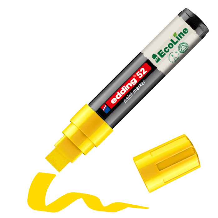 Paintmarker edding 52 EcoLine op waterbasis 4-15mm geel