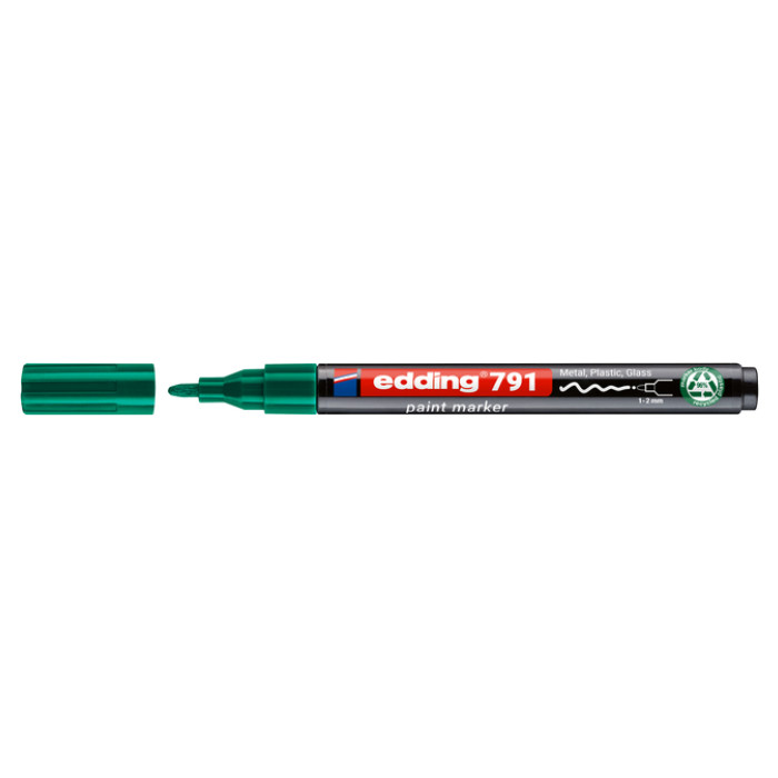 Paintmarker edding 791 op alcoholbasis 1-2mm groen