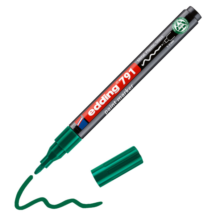 Paintmarker edding 791 op alcoholbasis 1-2mm groen