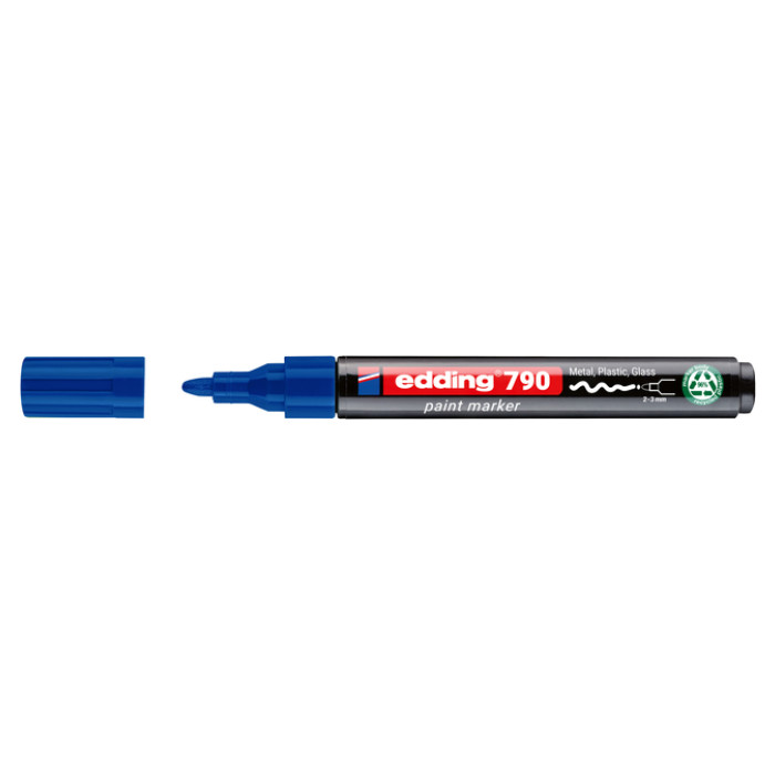 Paintmarker edding 790 op alcoholbasis 2-3mm blauw