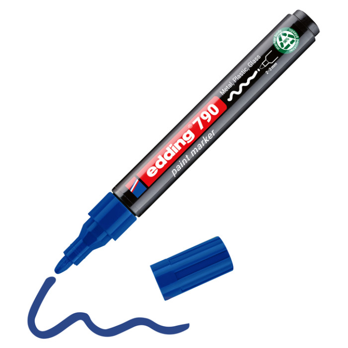 Paintmarker edding 790 op alcoholbasis 2-3mm blauw