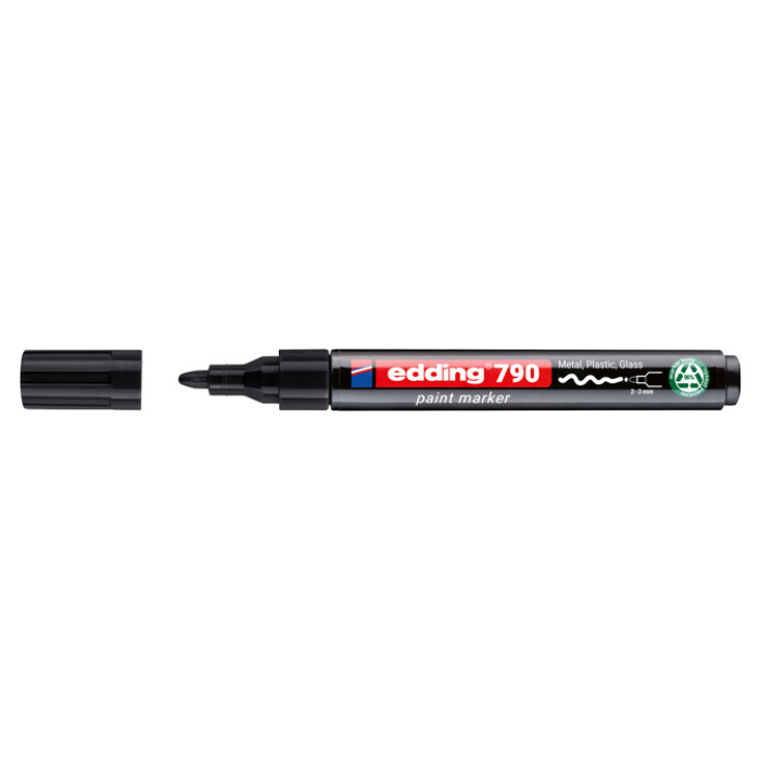 Paintmarker edding 790 op alcoholbasis 2-3mm zwart