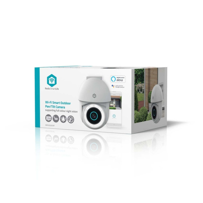 Beveiligingscamera Nedis Smartlife Wifi buiten 3MP Full HD 1296p wit