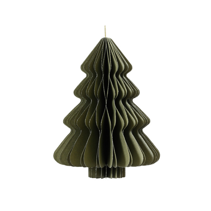 Kerstboom Decoris 3D papier groen 20cm