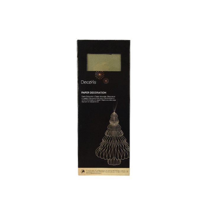 Kerstboom Decoris 3D papier groen 40cm