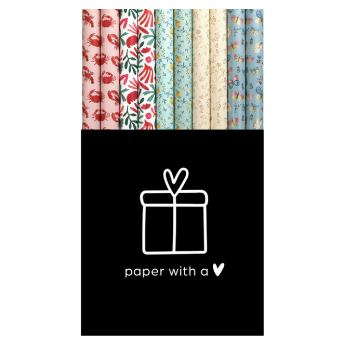 Inpakpapier Lovely nature 200x70cm assorti