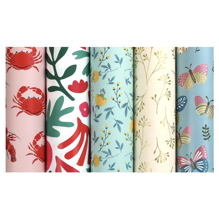 Inpakpapier Lovely nature 200x70cm assorti