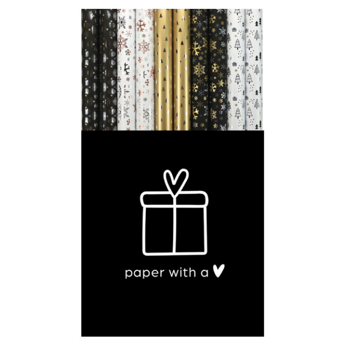 Inpakpapier Luxury Christmas 150x70cm assorti