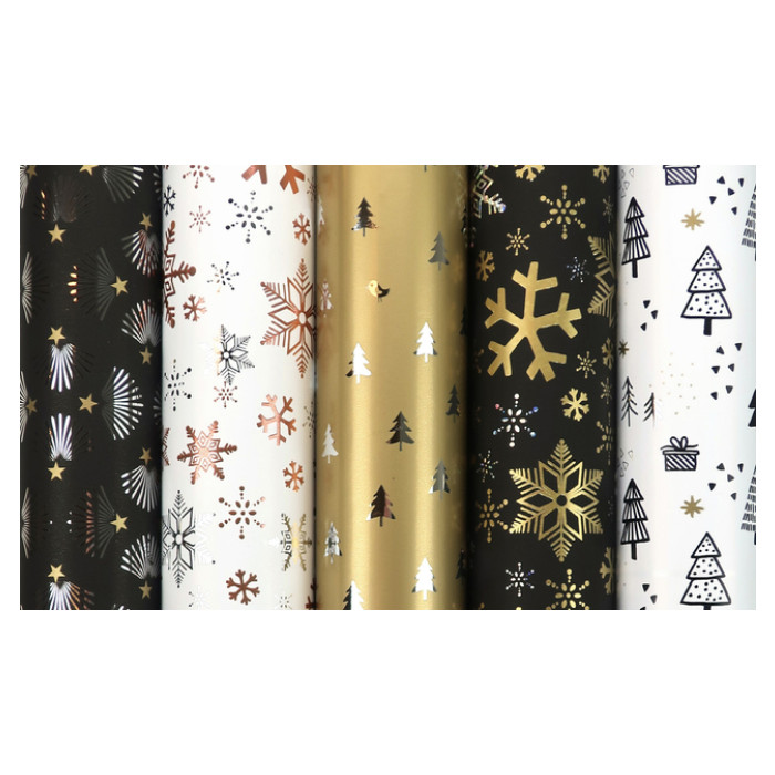 Inpakpapier Luxury Christmas 150x70cm assorti